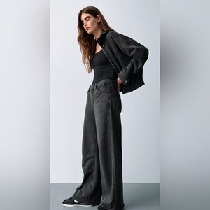 Gap Cropped Heavyweight French Terry Bomber Jacket NWOT XXS Slouchy baggy